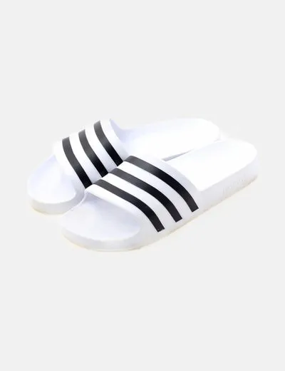 Adidas Chancla blanca rayas