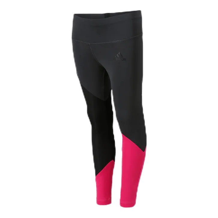 Adidas Girls Colour Block Tights Pink/Black