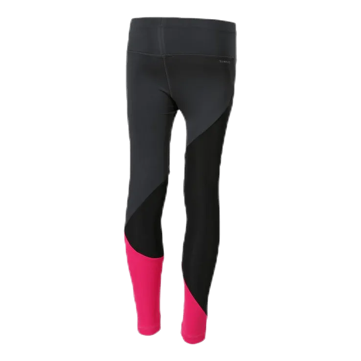 Adidas Girls Colour Block Tights Pink/Black