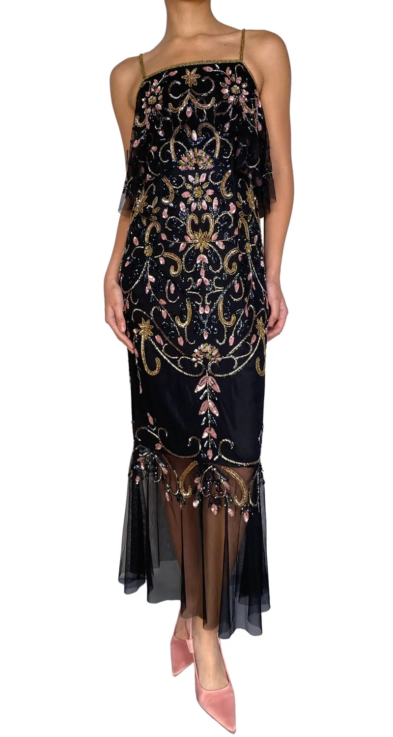 AIDAN MATTOX Vestido Aplicaciones