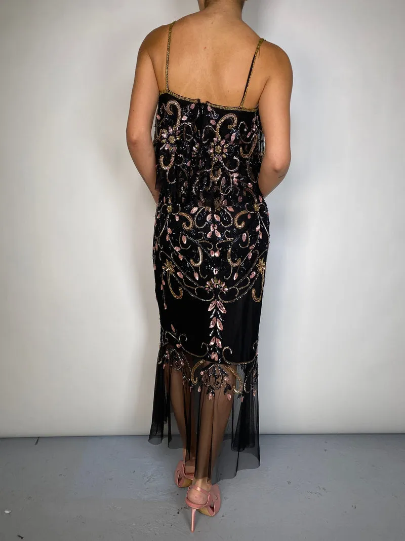 AIDAN MATTOX Vestido Aplicaciones