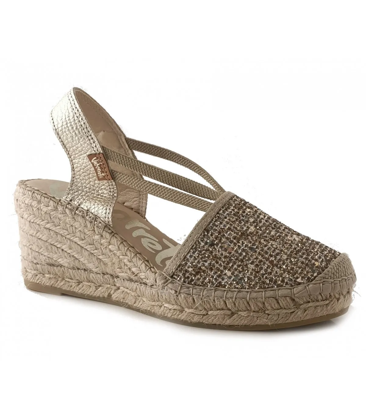 Alpargatas en glitter piedra
