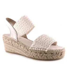 Alpargatas para mujer con plataforma en color blanco