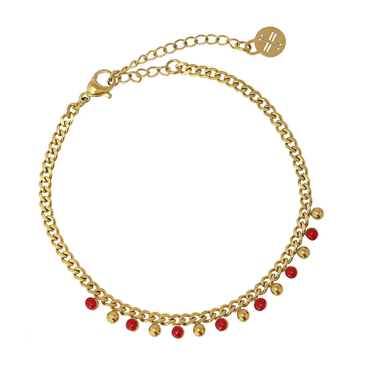 ANARTXY PULSERA MINI ESFERAS ACERO DORADO  ANARTXY
