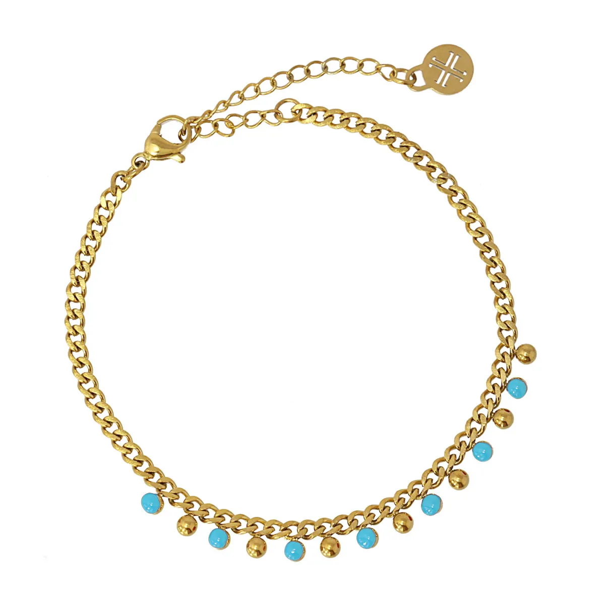 ANARTXY PULSERA MINI ESFERAS TURQUESA  ANARTXY