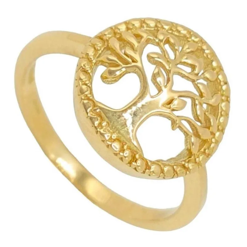 Anillo 18k macizo árbol de la vida