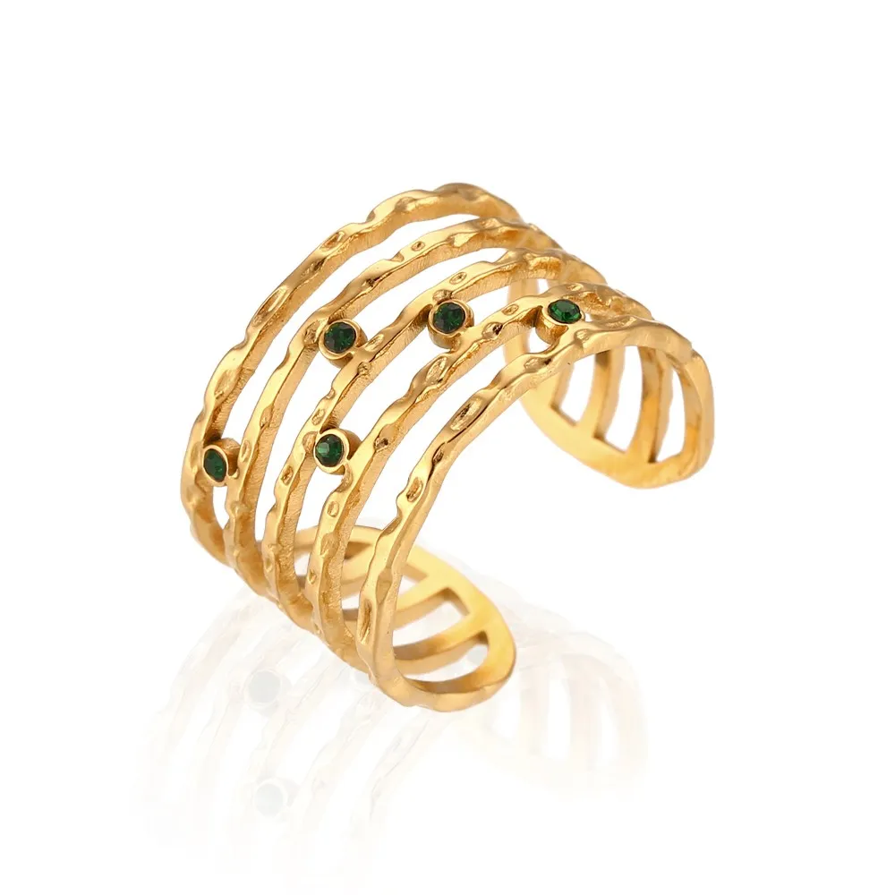 Anillo Biti Verde Oro