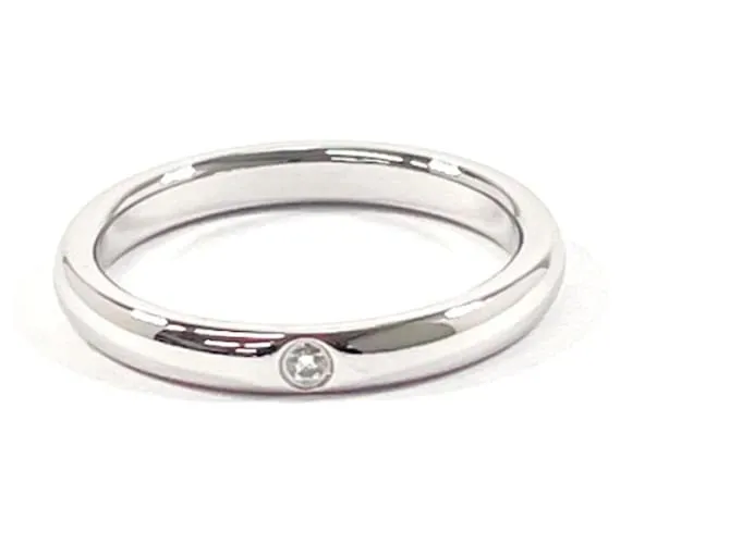 Anillo de banda de diamante de platino Elsa Peretti de Tiffany & Co. 