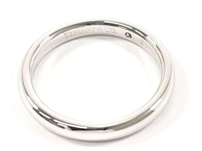 Anillo de banda de diamante de platino Elsa Peretti de Tiffany & Co. 