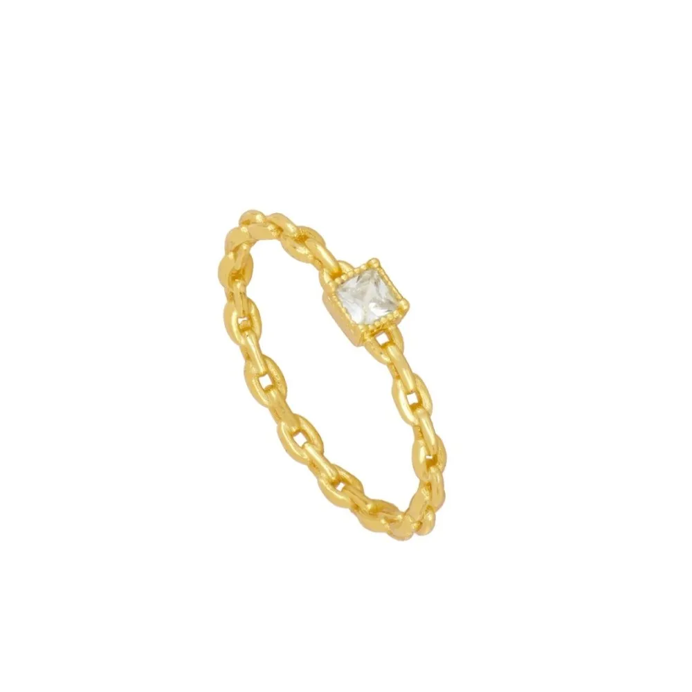 Anillo Iveta Circonita Oro