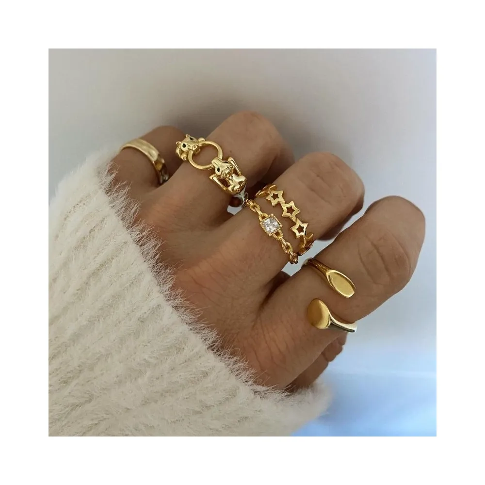 Anillo Iveta Circonita Oro