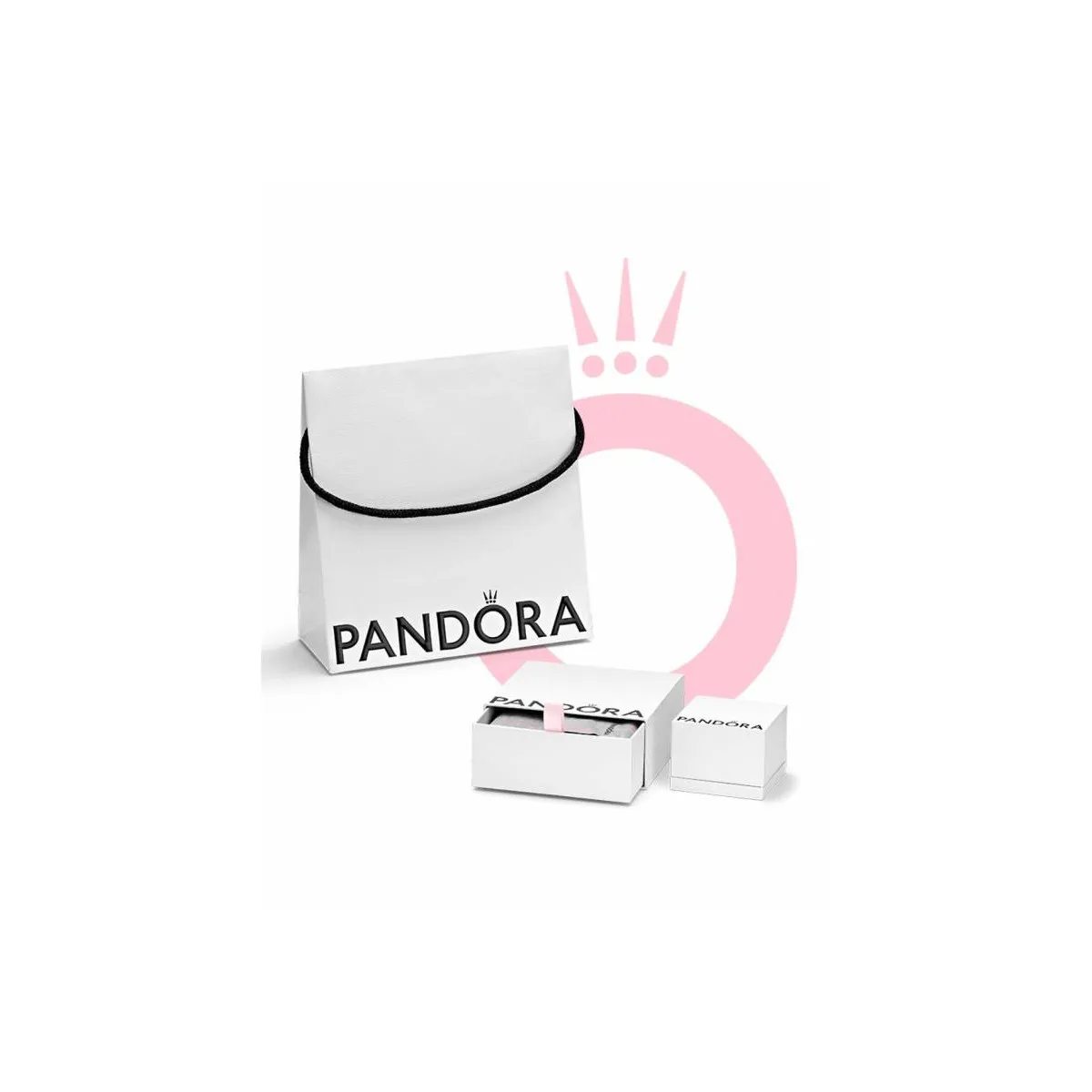 ANILLO LOGO Y PAVé EN DOS TONOS PANDORA SIGNATURE  PANDORA