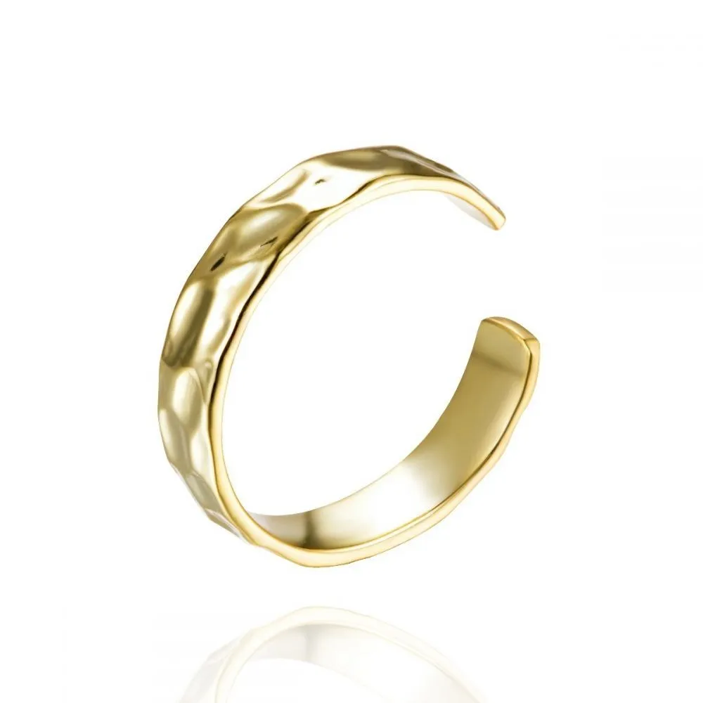 Anillo Meñique Martillado Oro