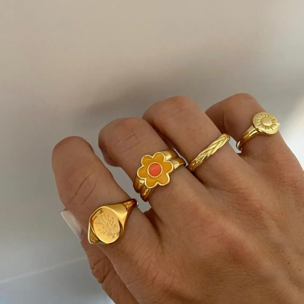 Anillo Meñique Sol Oro