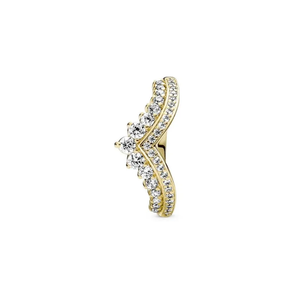 Anillo Pandora Timeless con un recubrimiento en oro de 14k Tiara Deseo