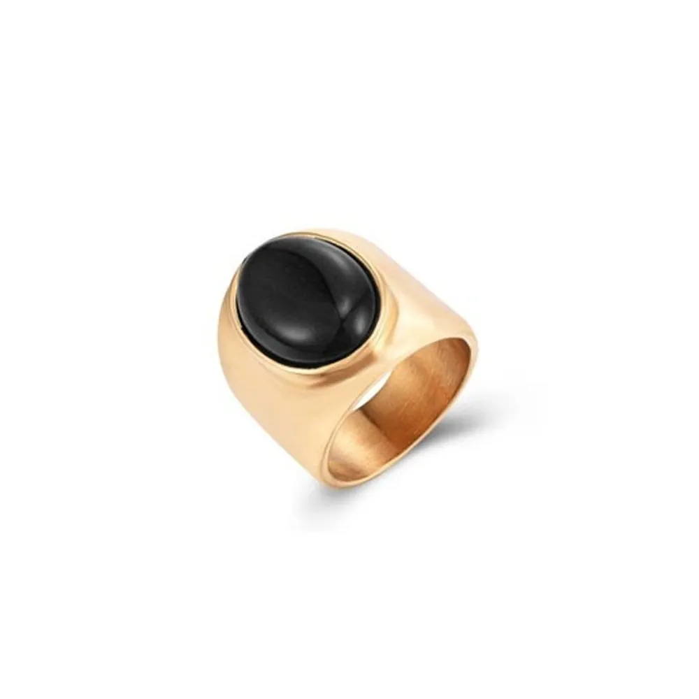 Anillo Sadie Ónix Oro
