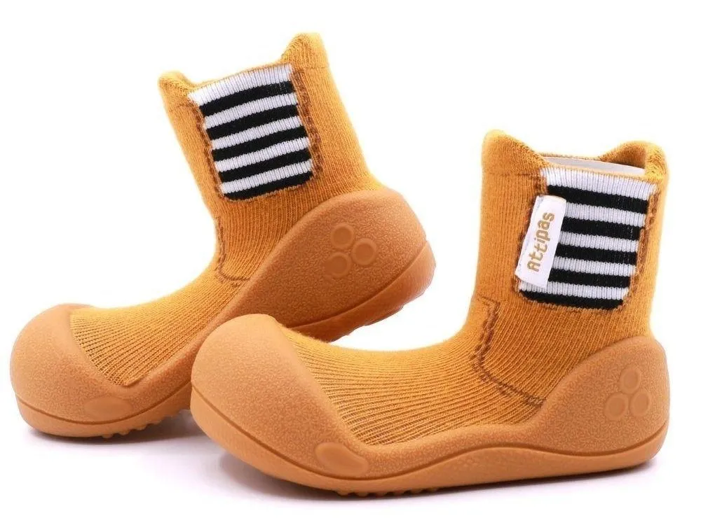 Attipas Rain boots yellow yema calzado respetuoso de Attipas ideal para guarderias gateo y primeros pasos algodon con certificad
