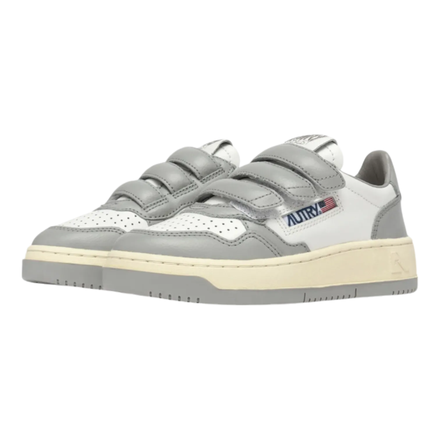 AUTRY KIDSTRIPES LOW SNEAKERS IN WHITE AND LIGHT GREY FOR KIDS KILKWB02