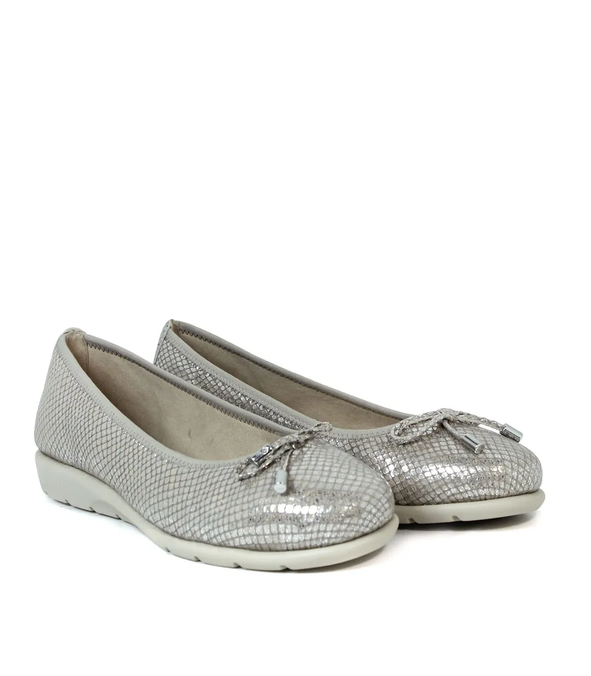 BAILARINAS METALIZADAS ST. GALLEN KALEY PLATA