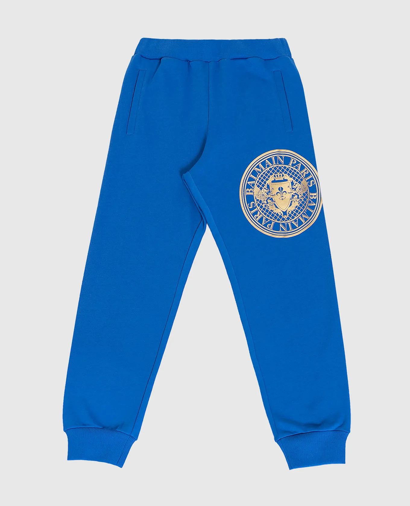 Balmain Balmain Coin logo baby blue joggers