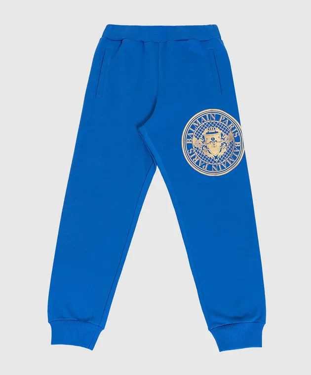 Balmain Balmain Coin logo baby blue joggers