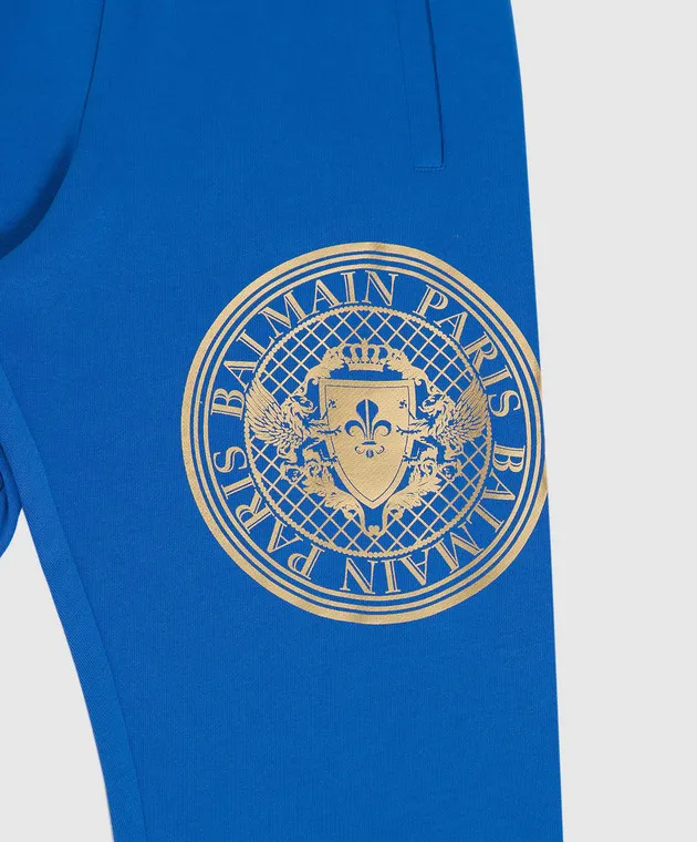 Balmain Balmain Coin logo baby blue joggers