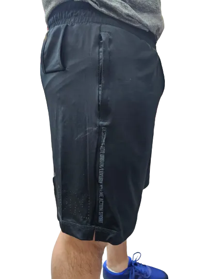 Bermuda De Lycra Hombre + Short Microfibra Shmicro Negro
