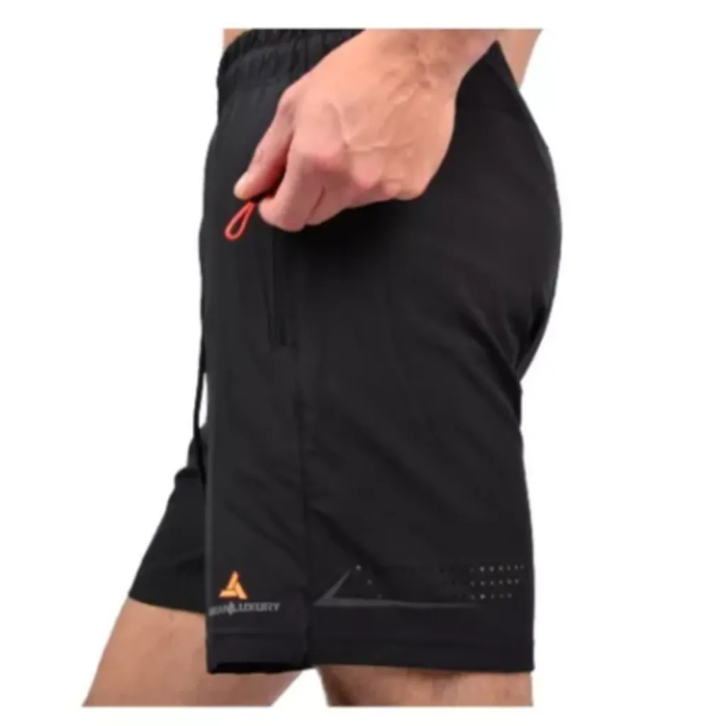 Bermuda De Lycra Hombre + Short Microfibra Shmicro Negro