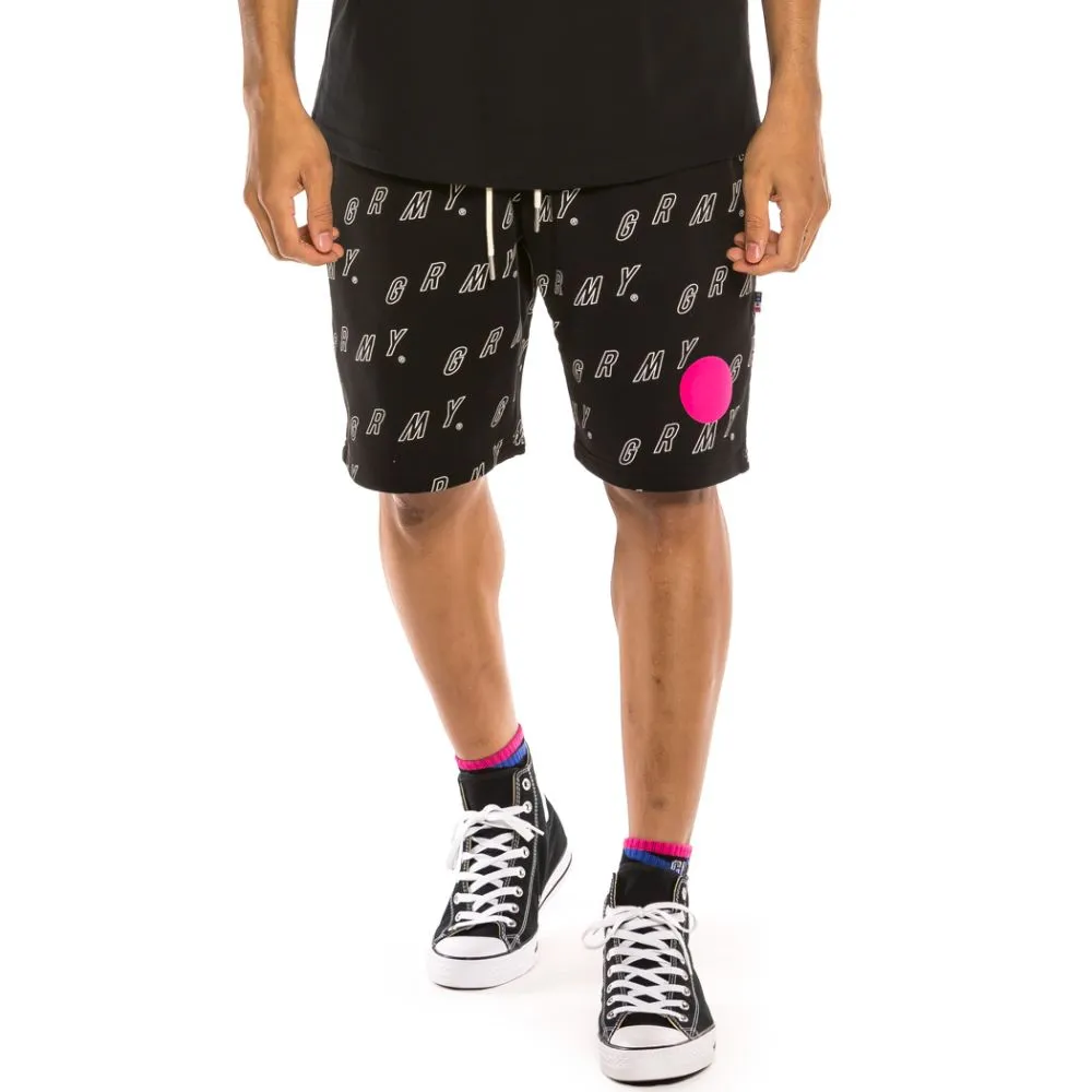 Bermuda Grimey Urmah Dojo All Over Print Sweatshorts SS20 Black