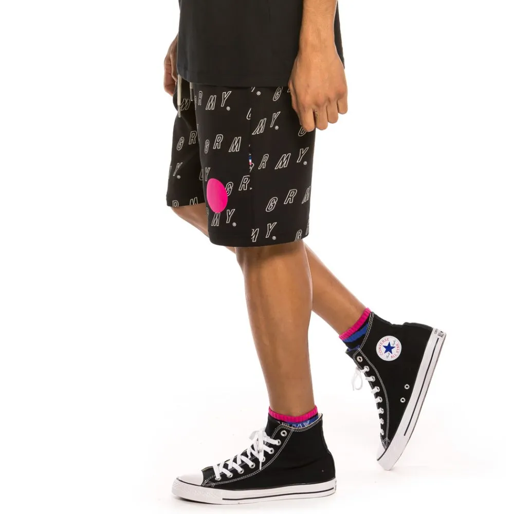 Bermuda Grimey Urmah Dojo All Over Print Sweatshorts SS20 Black
