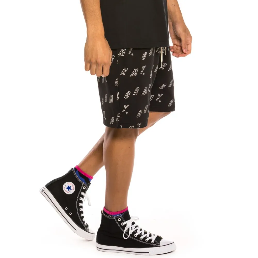 Bermuda Grimey Urmah Dojo All Over Print Sweatshorts SS20 Black