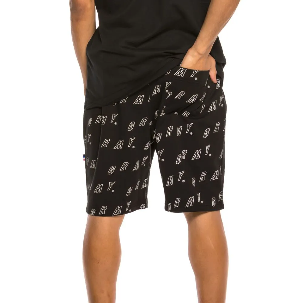 Bermuda Grimey Urmah Dojo All Over Print Sweatshorts SS20 Black