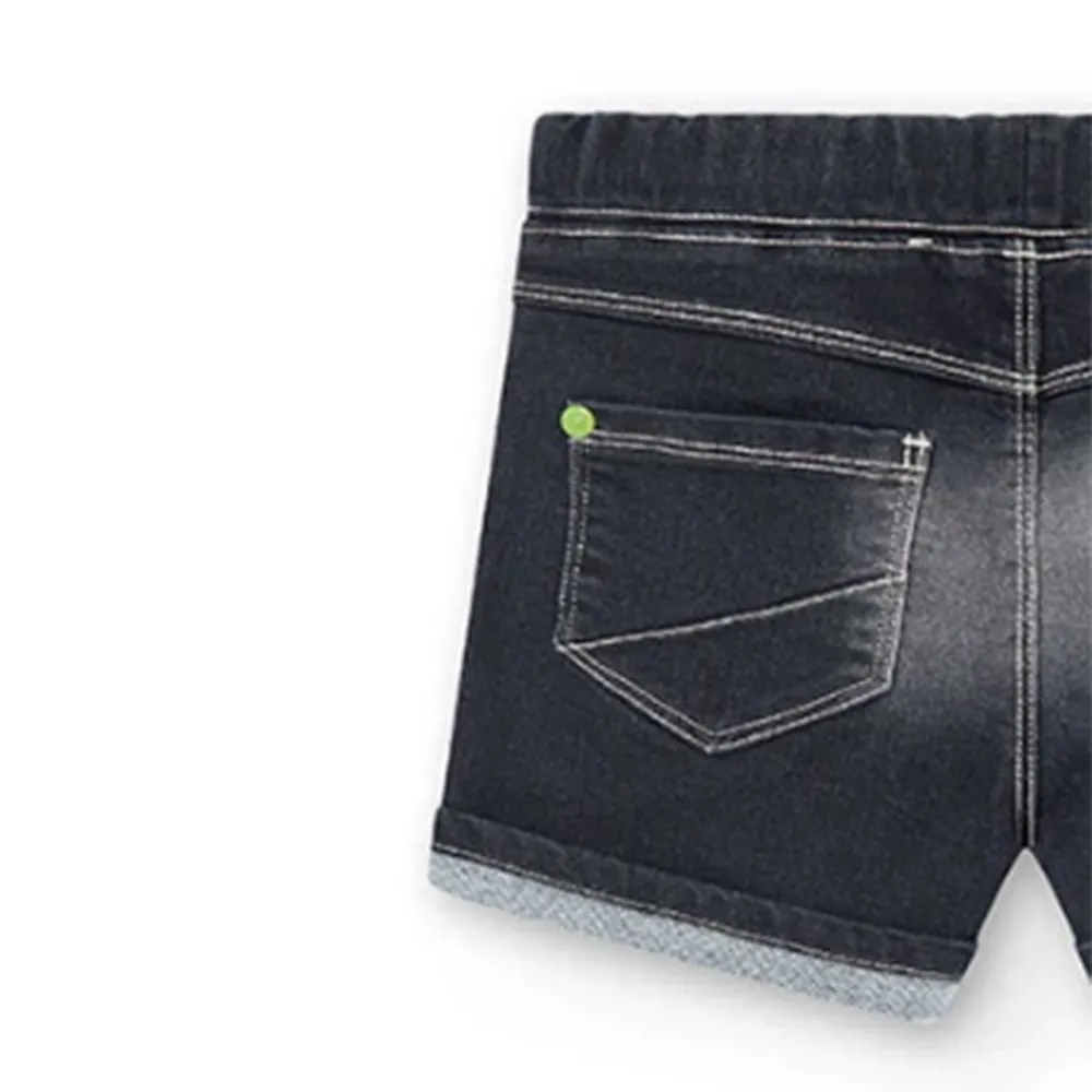 Bermudas denim punto de bebé Boboli 308078 BLACK CORDONETS