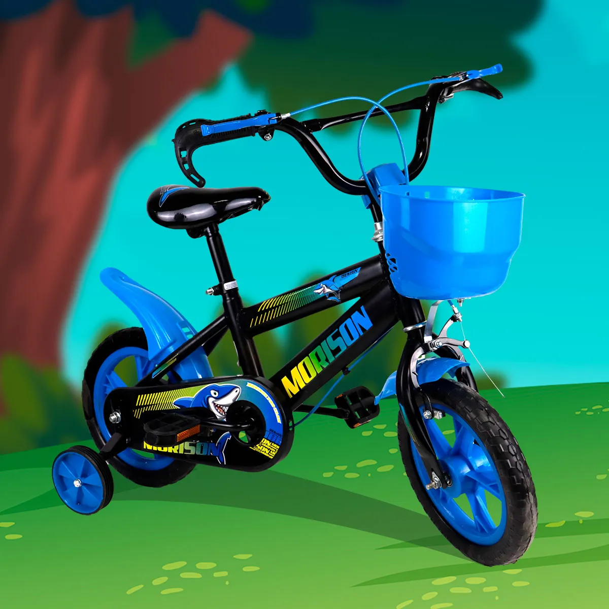 Bicicleta Rodada 12 Color Azul para Nio, Ruedas de Apoyo.
