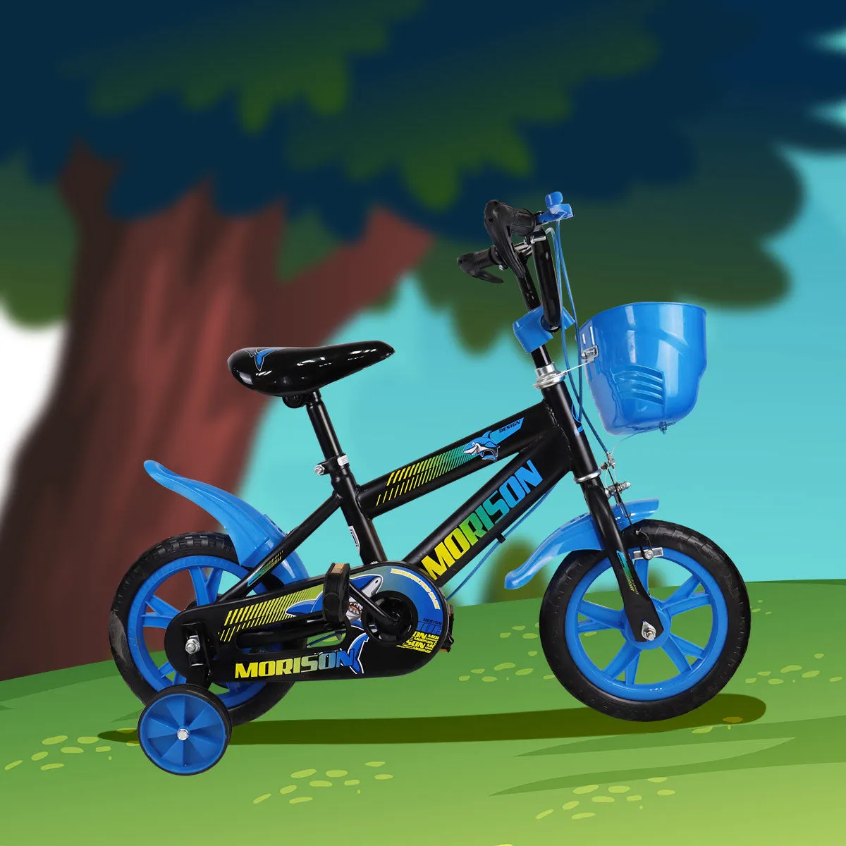 Bicicleta Rodada 12 Color Azul para Nio, Ruedas de Apoyo.
