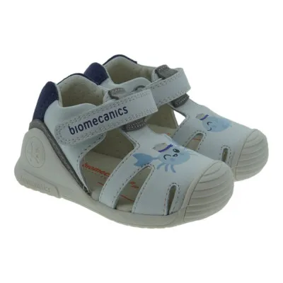 BIOMECANICSSANDALIAS BIOMECANICS BLANCOAZUL BEBé PRIMEROS PASOS 242123