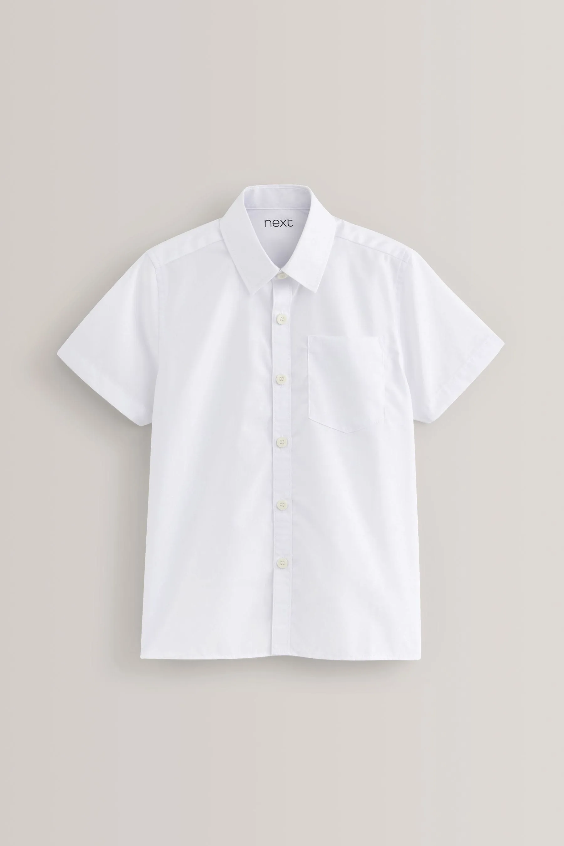 BLANCO  PACK DE 5 CAMISAS ESCOLARES FORMALES DE MANGA CORTA (317 AñOS)