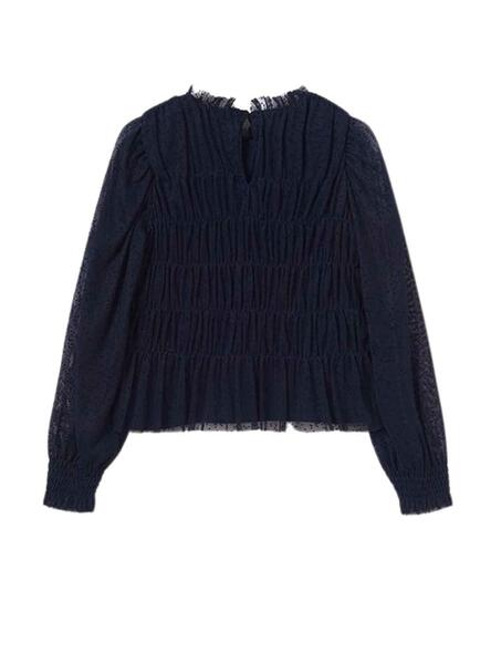 Blusa Mayoral Tul Azul Marino ara Niña