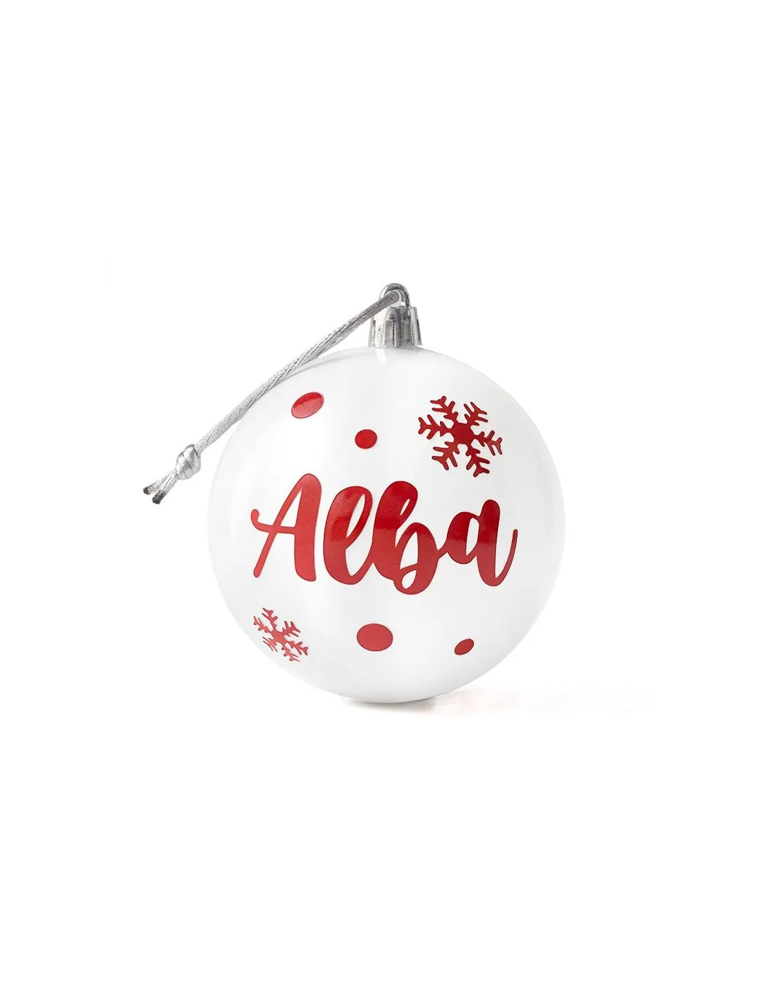 Bola Navidad blanca personalizada de Mi Pipo