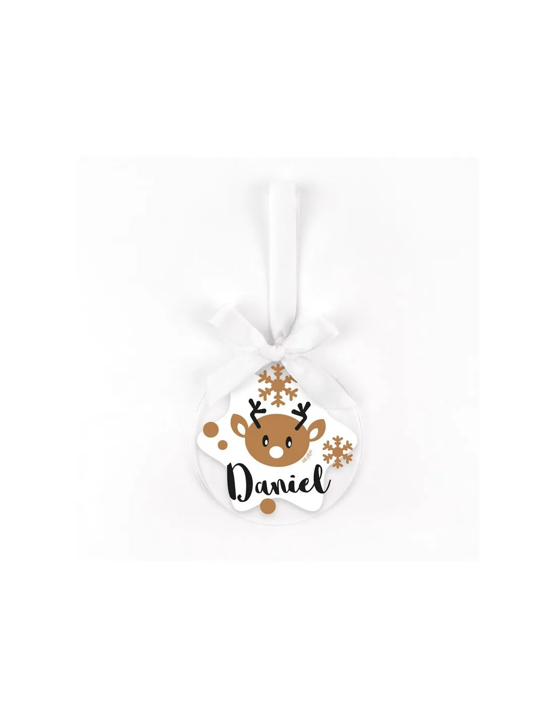 Bola Navidad Metracrilato Reno Bebé personalizado  Mi Pipo