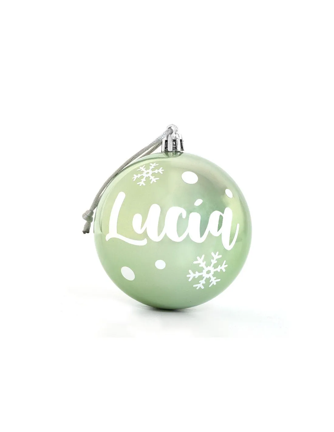 Bola Navidad verde perla personalizada de Mi Pipo