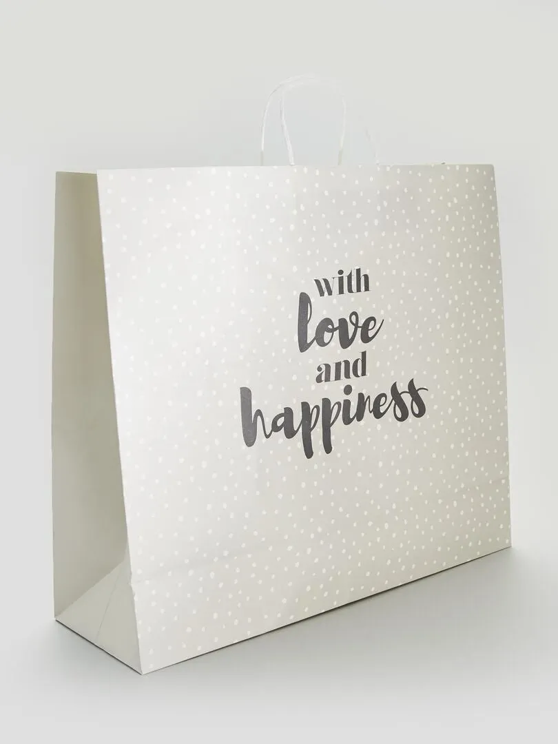 BOLSA DE REGALO MODELO GRANDE  GRIS