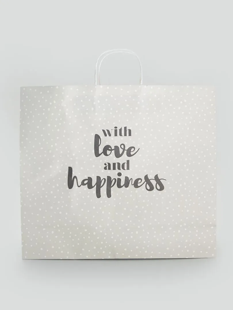 BOLSA DE REGALO MODELO GRANDE  GRIS