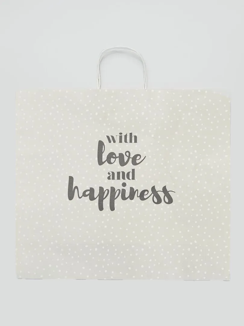 BOLSA DE REGALO MODELO GRANDE  GRIS