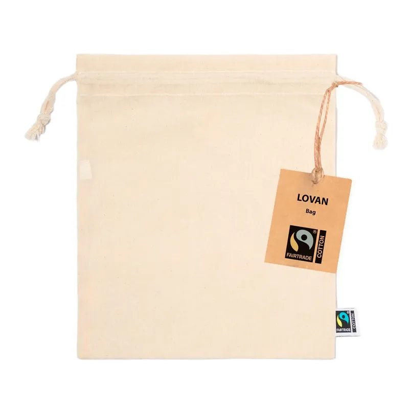 Bolsa natural promocional algodón Lovan Fairtrade