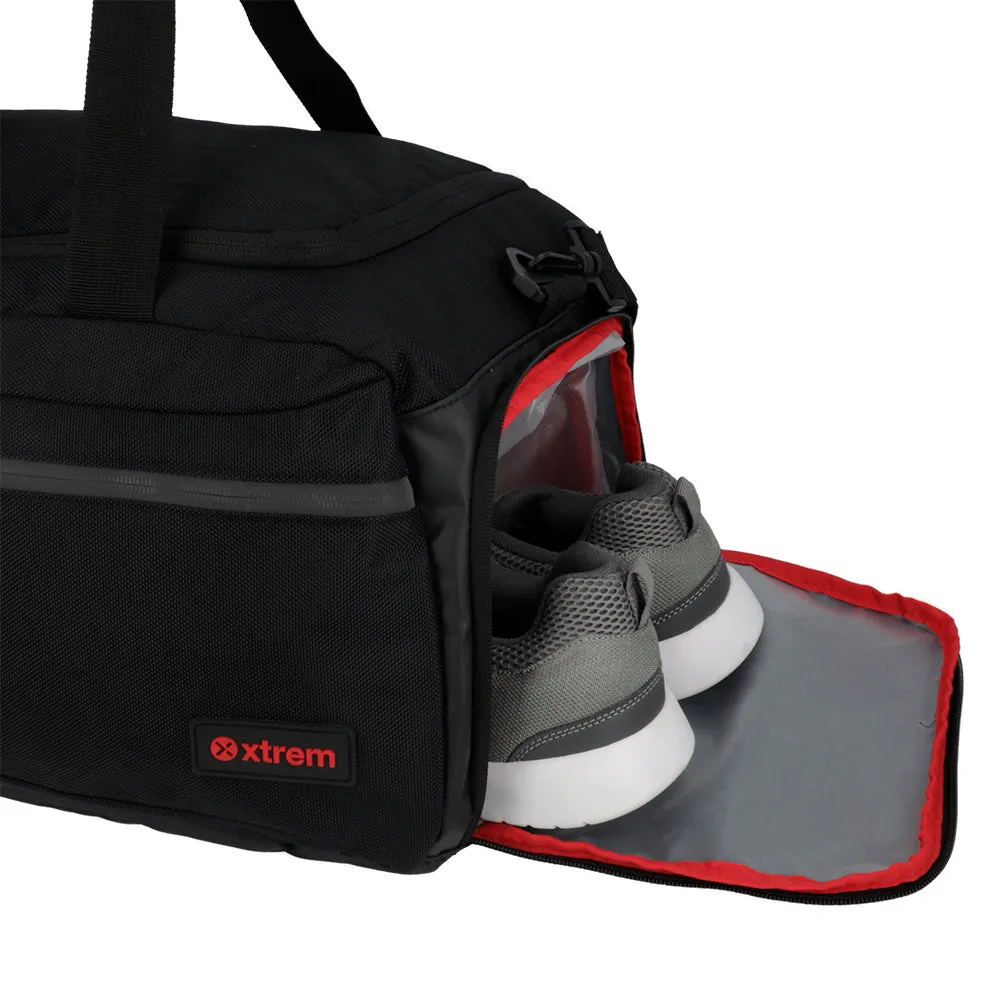Bolso de viaje Quest negro/rojo M