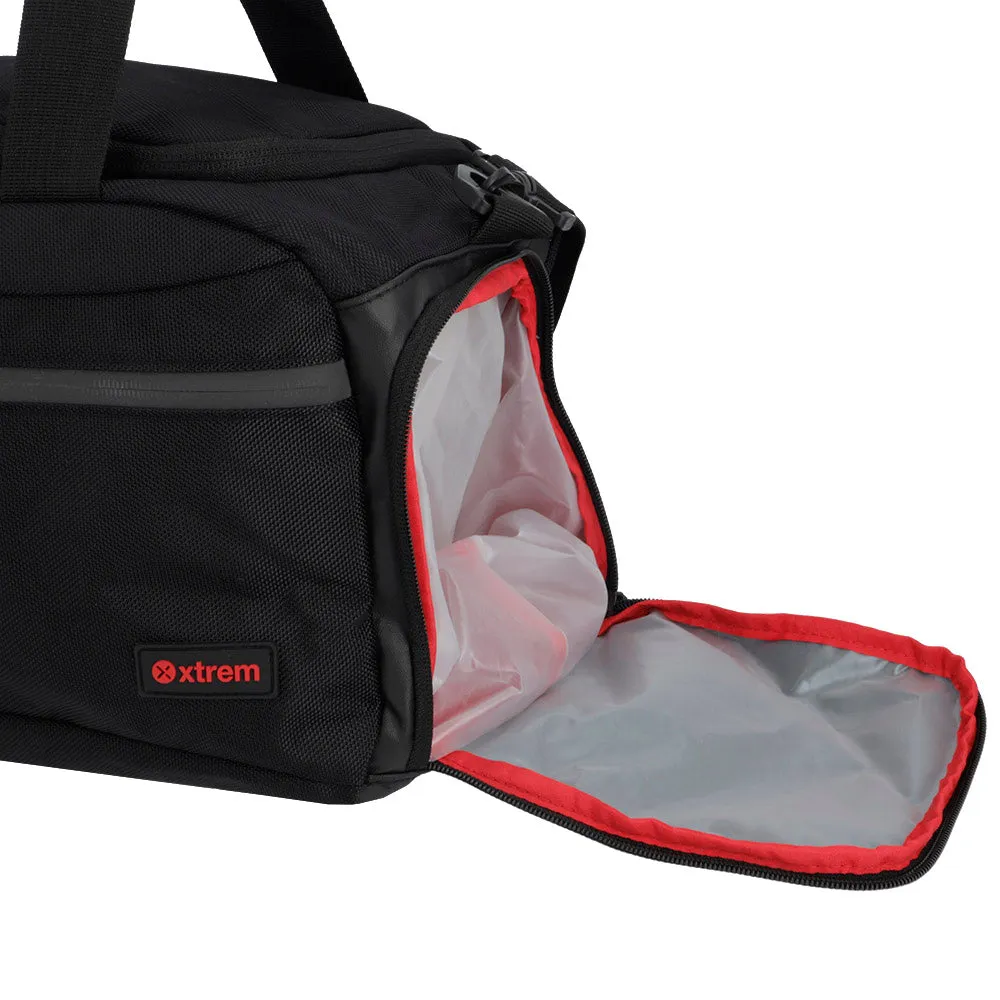 Bolso de viaje Quest negro/rojo M