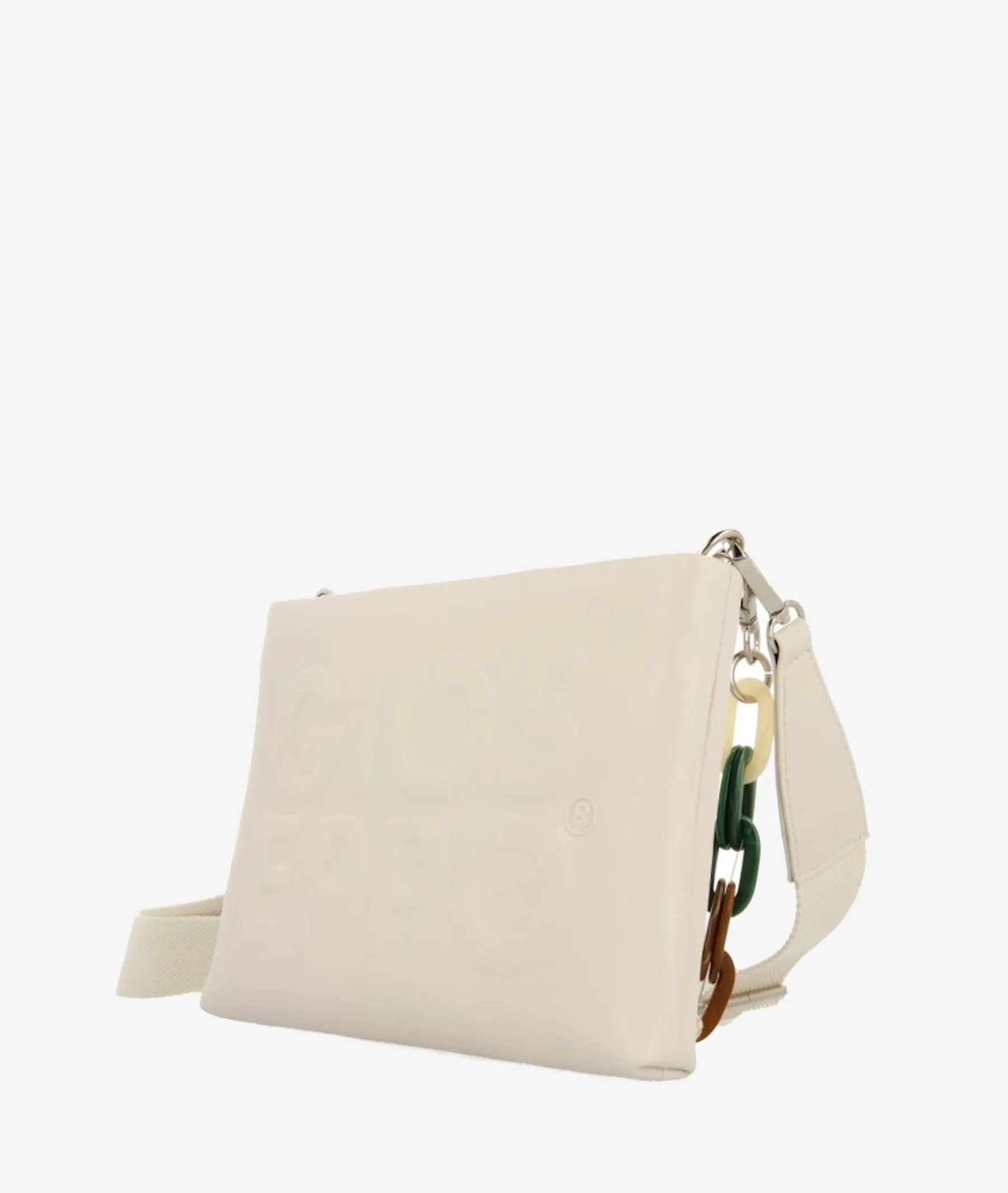 Bolso Gioseppo NOCATEE en hueso  Medidas 18 x 25 x 3 cmts