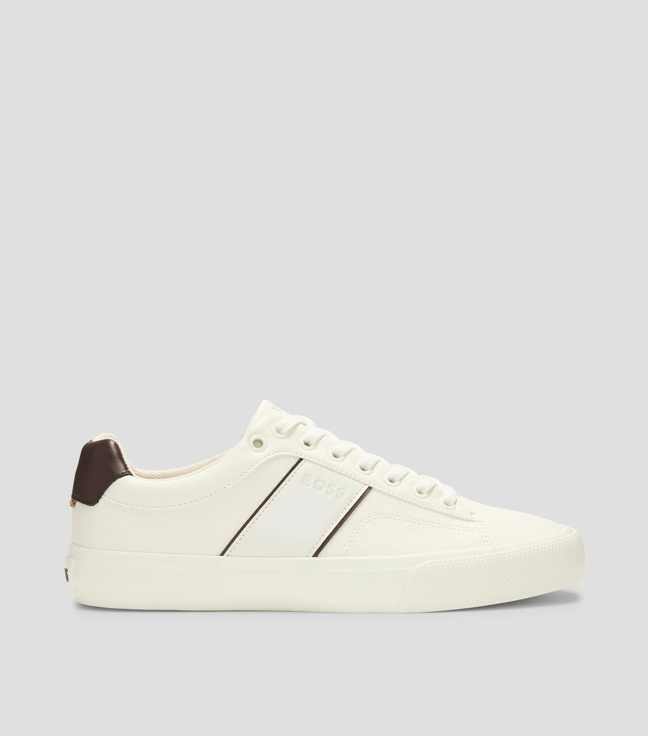 Boss Tenis de piel sintética con texturas lisas y granuladas Hombre
