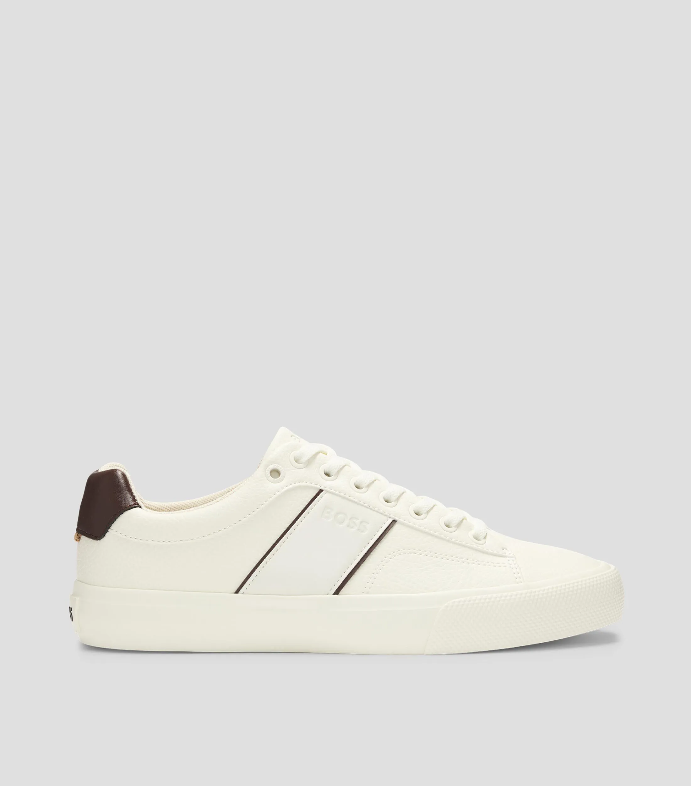 Boss Tenis de piel sintética con texturas lisas y granuladas Hombre